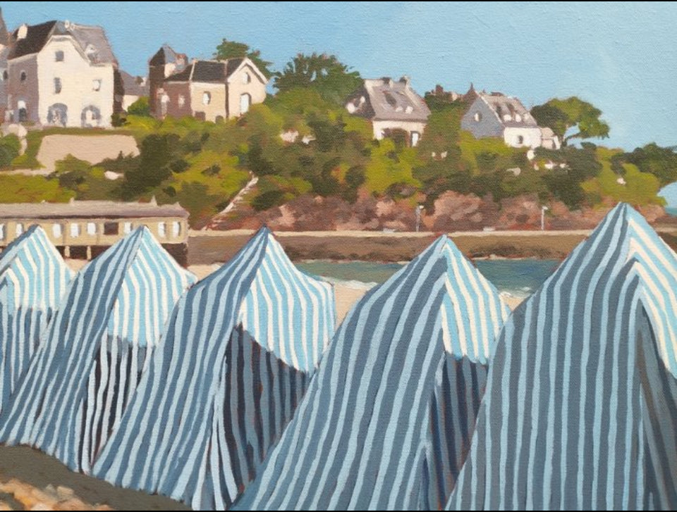 Bretagne, les cabines à Dinard
